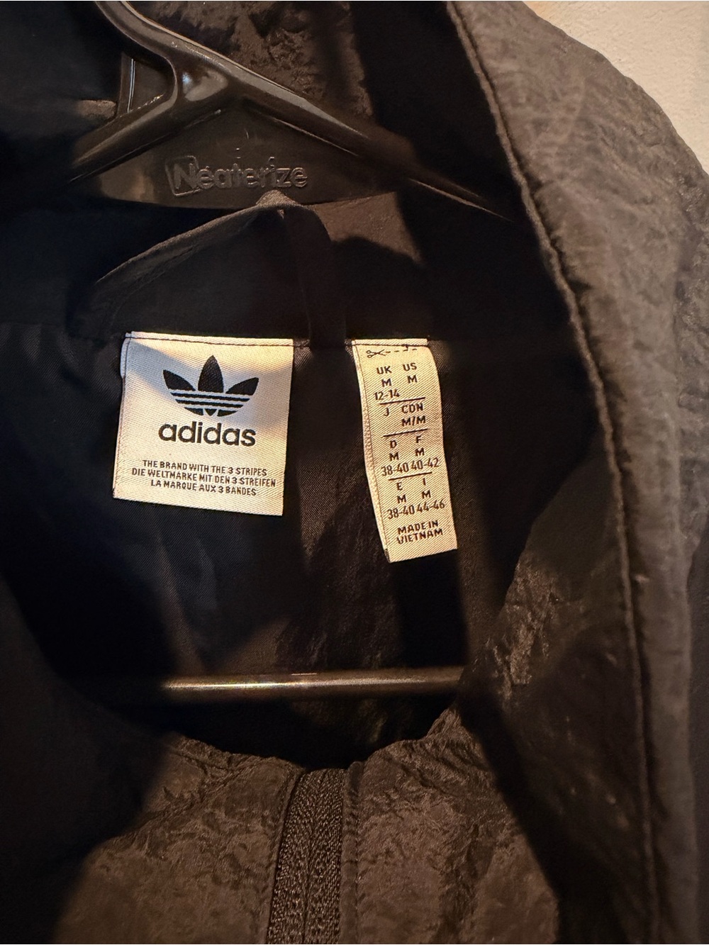 adidas Black & White Three-Stripe Track Jacket and Shorts Set - Picture 6 of 7